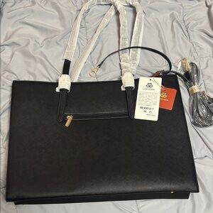 LOVEVOOK Black Laptop Tote Bag